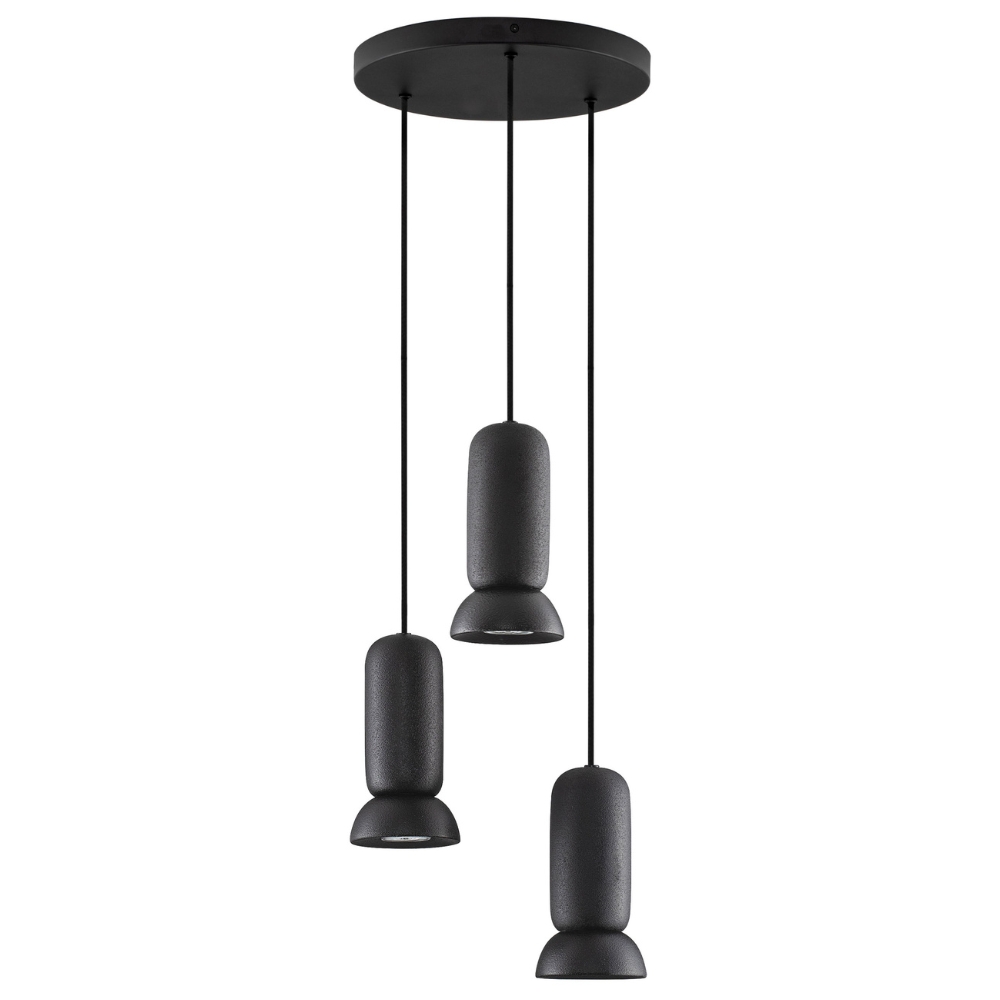 Nova Luce Černé keramické závěsné světlo Parlo 33 cm