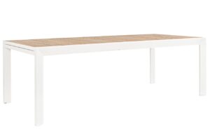 Bizzotto Bílý hliníkový zahradní rozkládací stůl Belmar 220/340 x 100 cm