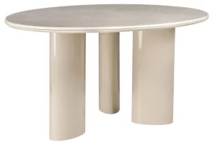 NovaNook Béžový mramorový jídelní stůl Riona 160 x 120 cm