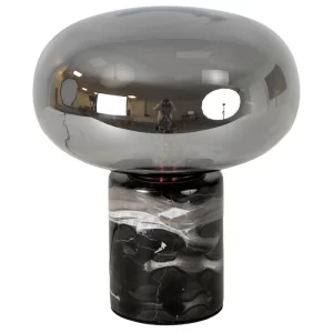 Angel Cerdá Kouřově šedá skleněná stolní lampa No. 8086
