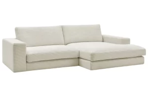 Bobochic Paris Béžová manšestrová rohová pohovka Leonard 274 cm