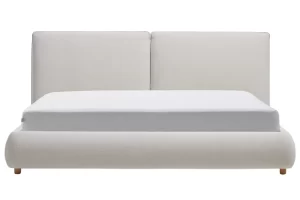 Kave Home Béžovošedá dvoulůžková postel Elerio 160 x 200 cm