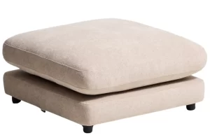 Kave Home Béžová bouclé podnožka Gala 90 x 90 cm