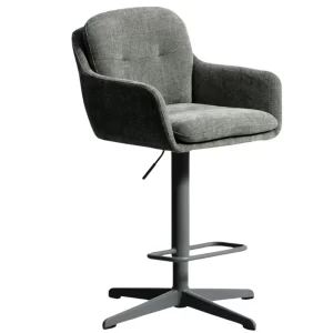 Kave Home Tmavě zelená otočná barová židle Lexa 65-85 cm