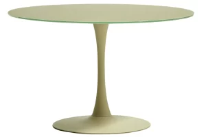 Kave Home Zelený skleněný jídelní stůl Vedira Ø120 cm