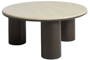 Unique Furniture Béžový mramorový konferenční stolek Piazze 90 cm