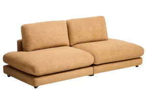 Kave Home Žlutá třímístná bouclé pohovka Gala 240 cm