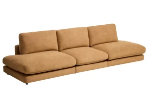 Kave Home Žlutá čtyřmístná bouclé pohovka Gala 330 cm