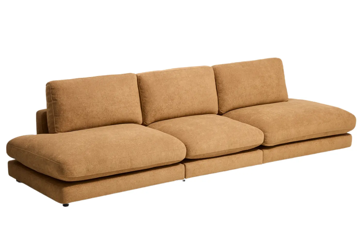 Kave Home Žlutá čtyřmístná bouclé pohovka Gala 330 cm