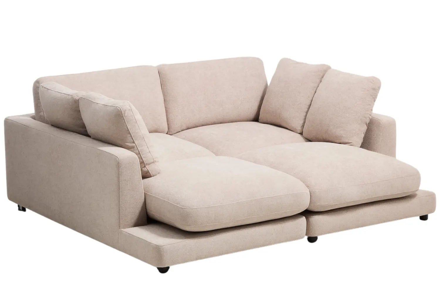 Kave Home Béžová bouclé lenoška Gala 210 cm