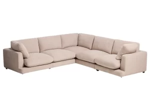 Kave Home Béžová rohová bouclé pohovka Gala 300 x 300 cm