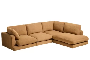 Kave Home Žlutá rohová bouclé pohovka Gala 300 cm II.