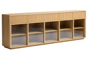 Kave Home Dubová komoda Helvine 243 x 40 cm