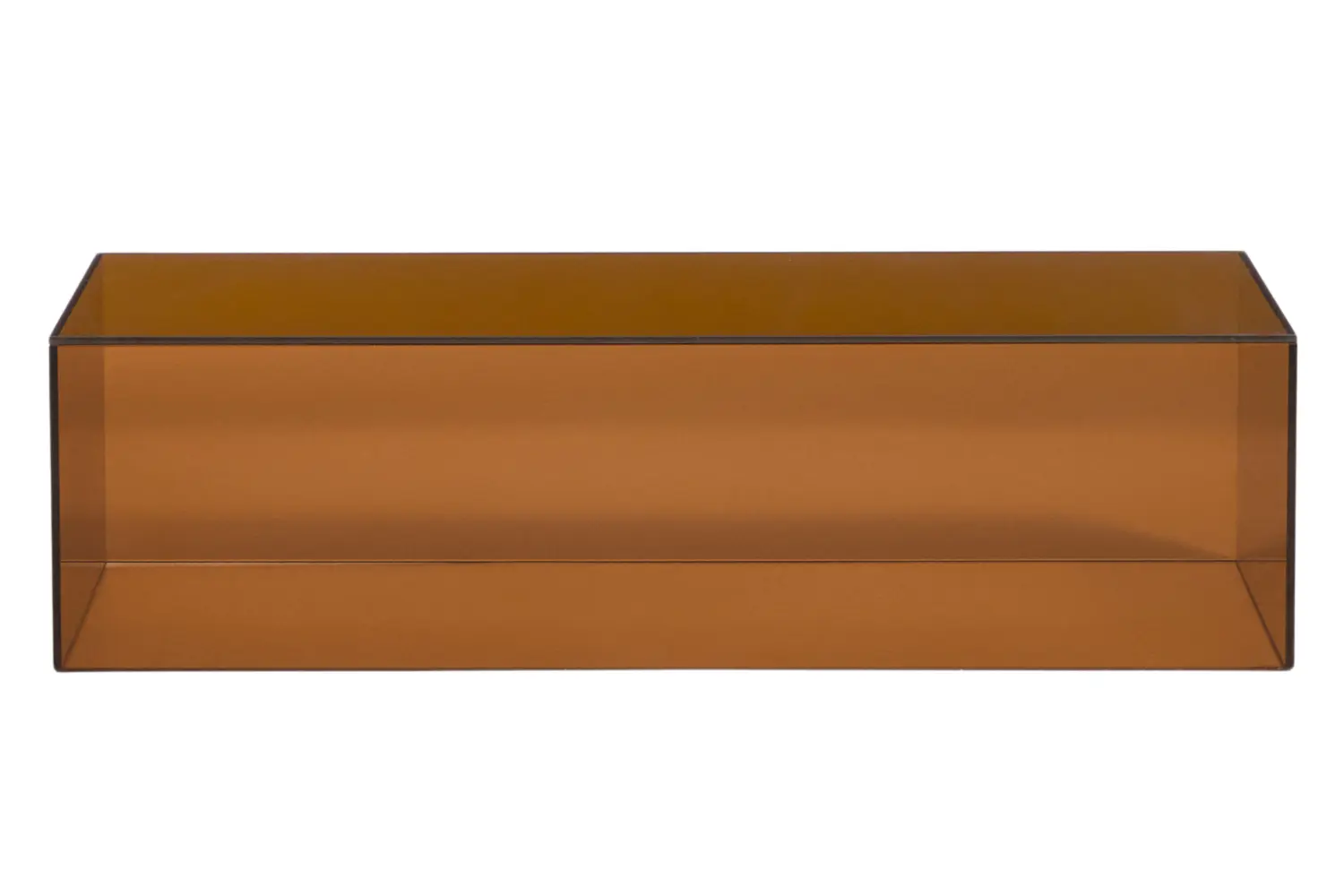 Kave Home Hnědý skleněný konferenční stolek Orlia 110 x 50 cm