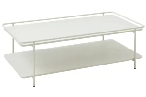 Unique Furniture Světle šedý kovový konferenční stolek Yuba 110 x 55 cm