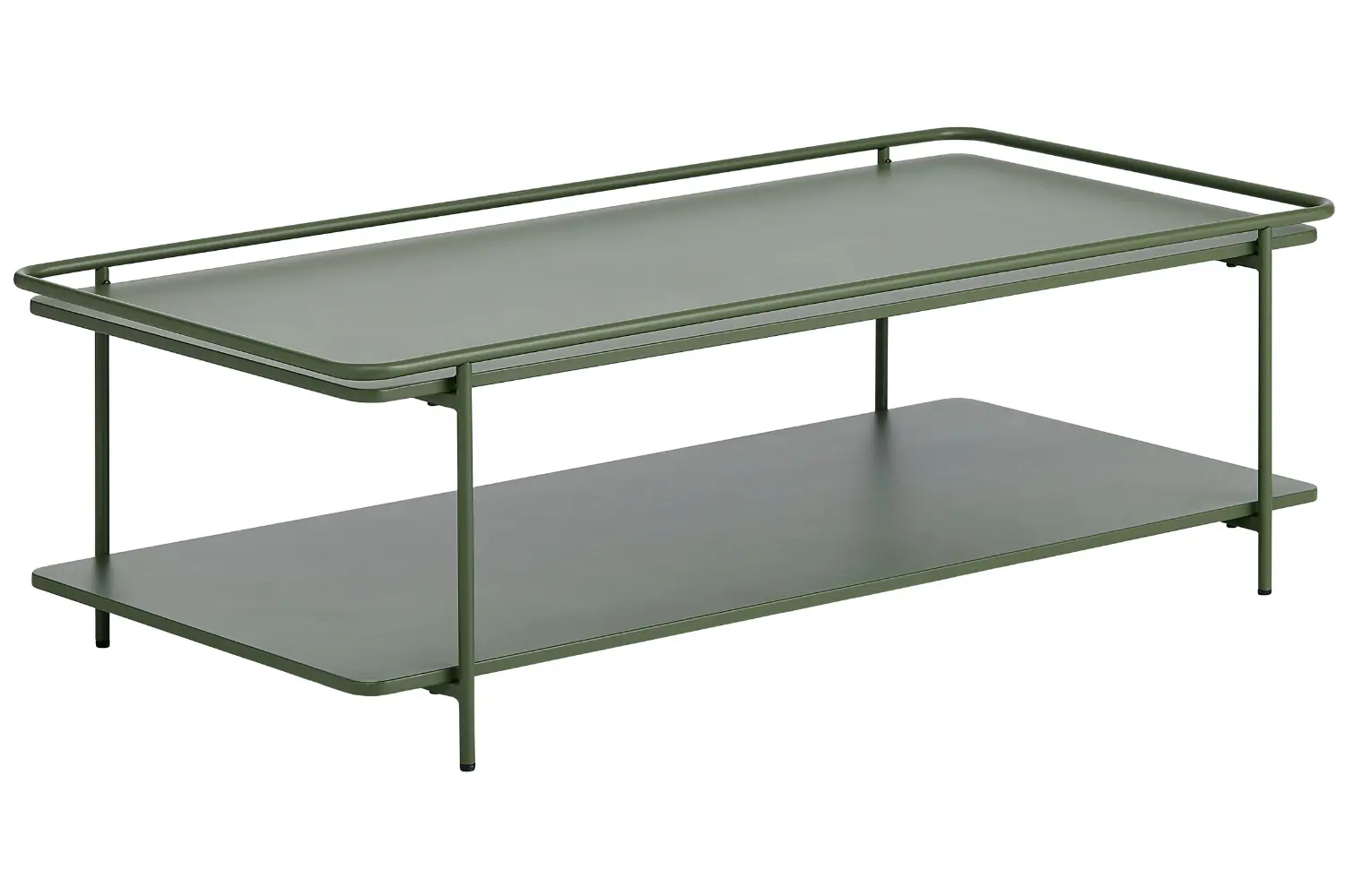 Unique Furniture Olivově zelený kovový konferenční stolek Yuba 110 x 55 cm