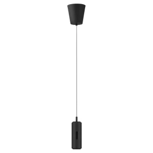 Nova Luce Černé kovové závěsné LED světlo Holm 7 cm