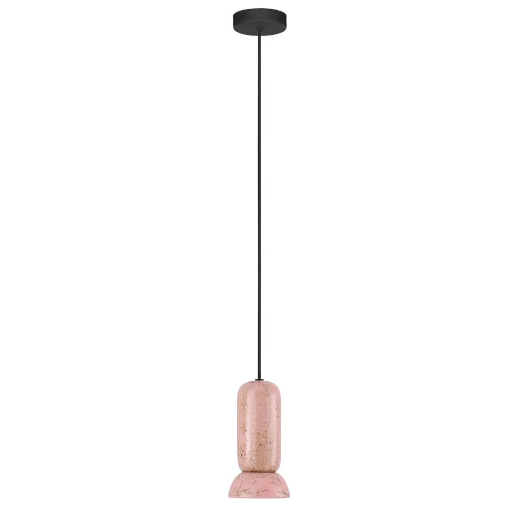 Nova Luce Růžové keramické závěsné světlo Parlo 11 cm