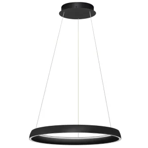Nova Luce Černé kovové závěsné LED světlo Ovia 60 cm