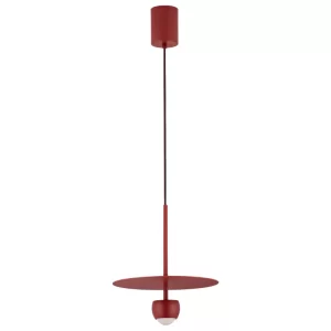 Nova Luce Červené kovové závěsné LED světlo Edem 30 cm