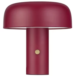 Nova Luce Červená kovová stolní LED lampa Noelia
