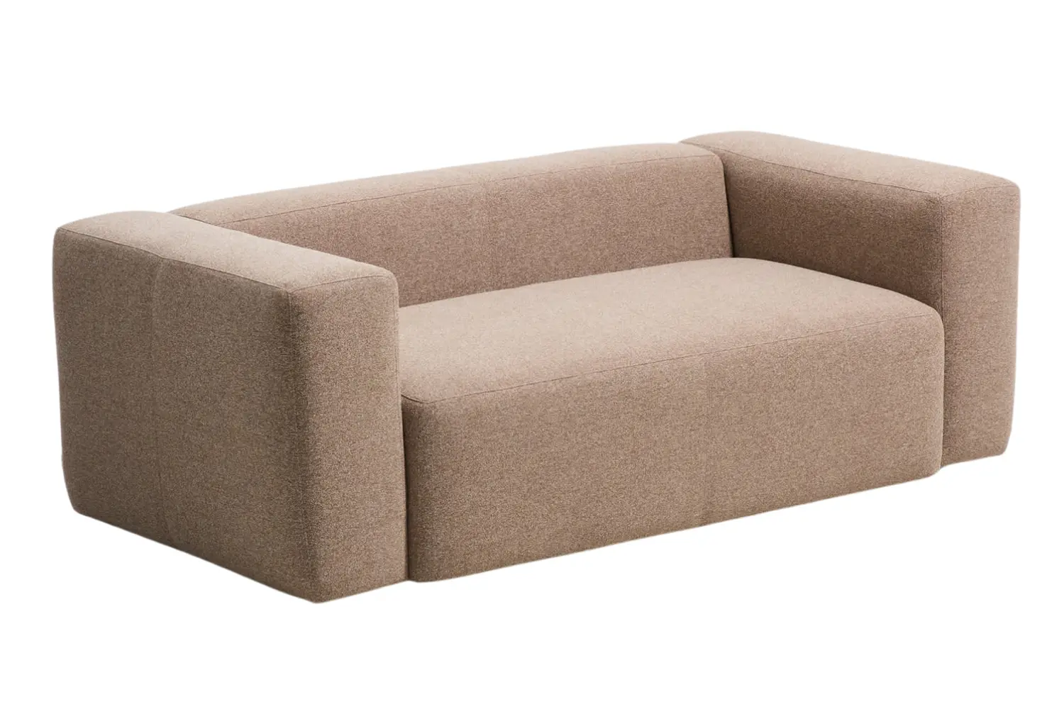 Kave Home Hnědá dvoumístná pohovka Blok 210 cm