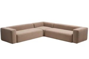 Kave Home Hnědá rohová pohovka Blok 320 x 320 cm