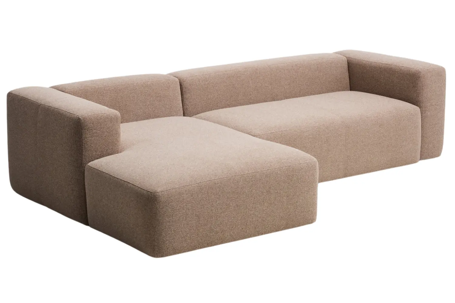 Kave Home Hnědá rohová pohovka Blok 300 cm
