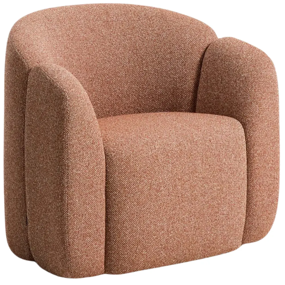Kave Home Terakotové čalouněné křeslo Corvena 85 cm