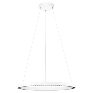 Nova Luce Bílé kovové závěsné LED světlo Deos 65 cm