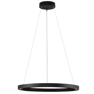 Nova Luce Černé kovové závěsné LED světlo Deos 65 cm