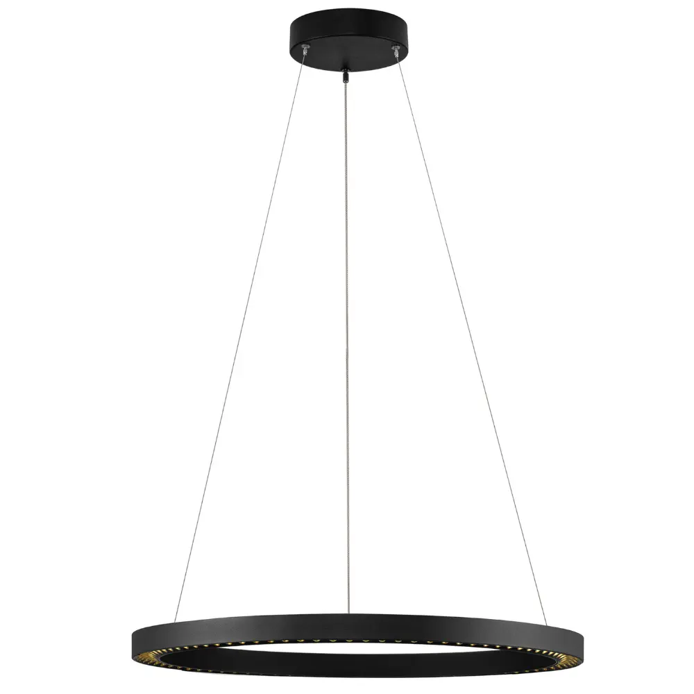 Nova Luce Černé kovové závěsné LED světlo Deos 65 cm