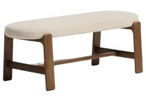 Kave Home Béžová ořechová lavice Granite 120 cm