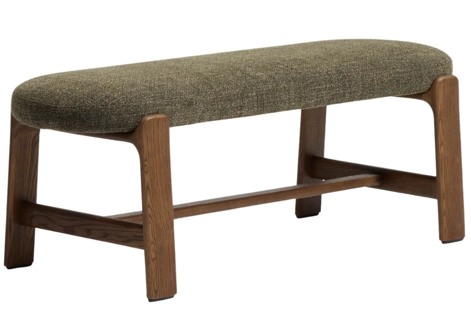 Kave Home Zelená ořechová lavice Granite 120 cm