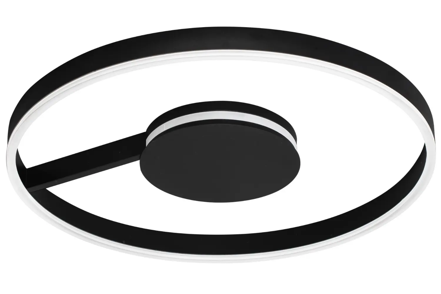 Nova Luce Černé kovové stropní LED světlo Siena 60 cm