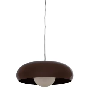 WOOOD Hnědé kovové závěsné světlo Tivo 40 cm