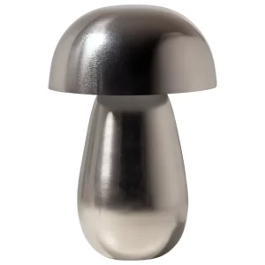 WOOOD Stříbrná kovová stolní lampa Lumor