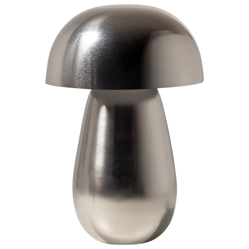 WOOOD Stříbrná kovová stolní lampa Lumor