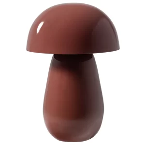 WOOOD Červená kovová stolní lampa Lumor