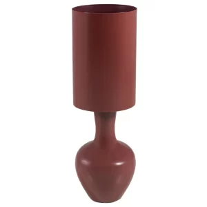 WOOOD Červená kovová stolní lampa Loa