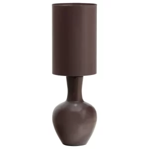 WOOOD Hnědá kovová stolní lampa Loa
