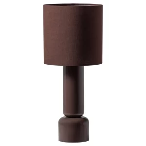 WOOOD Tmavě hnědá lakovaná stolní lampa Zivian