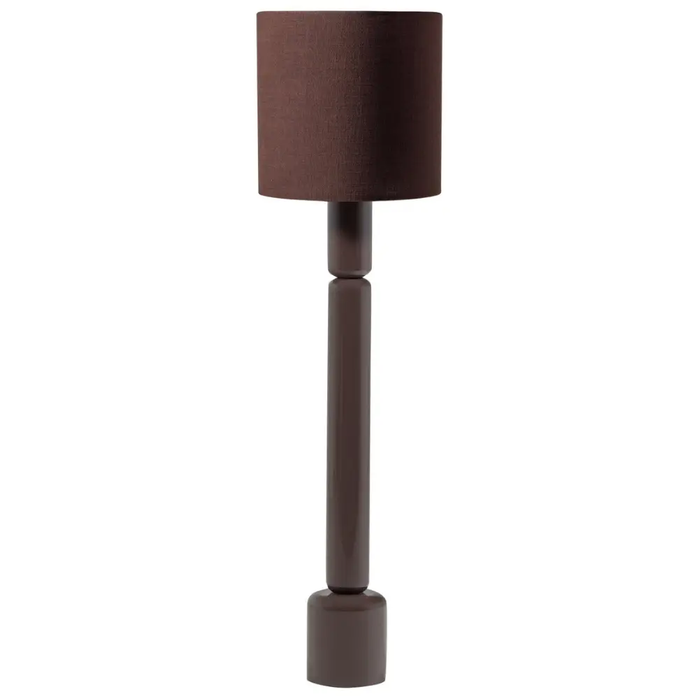 WOOOD Tmavě hnědá lakovaná stojací lampa Zivian 160 cm