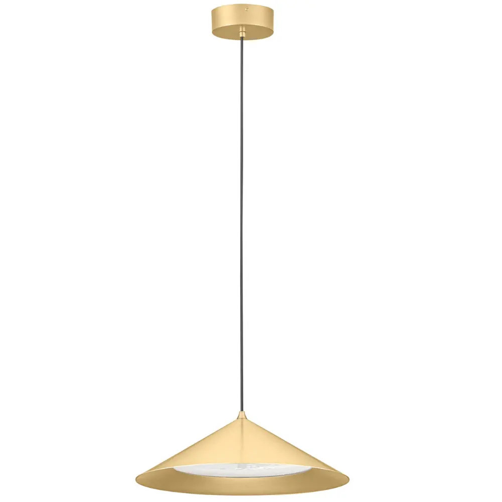 Nova Luce Zlaté kovové závěsné LED světlo Dario 40 cm