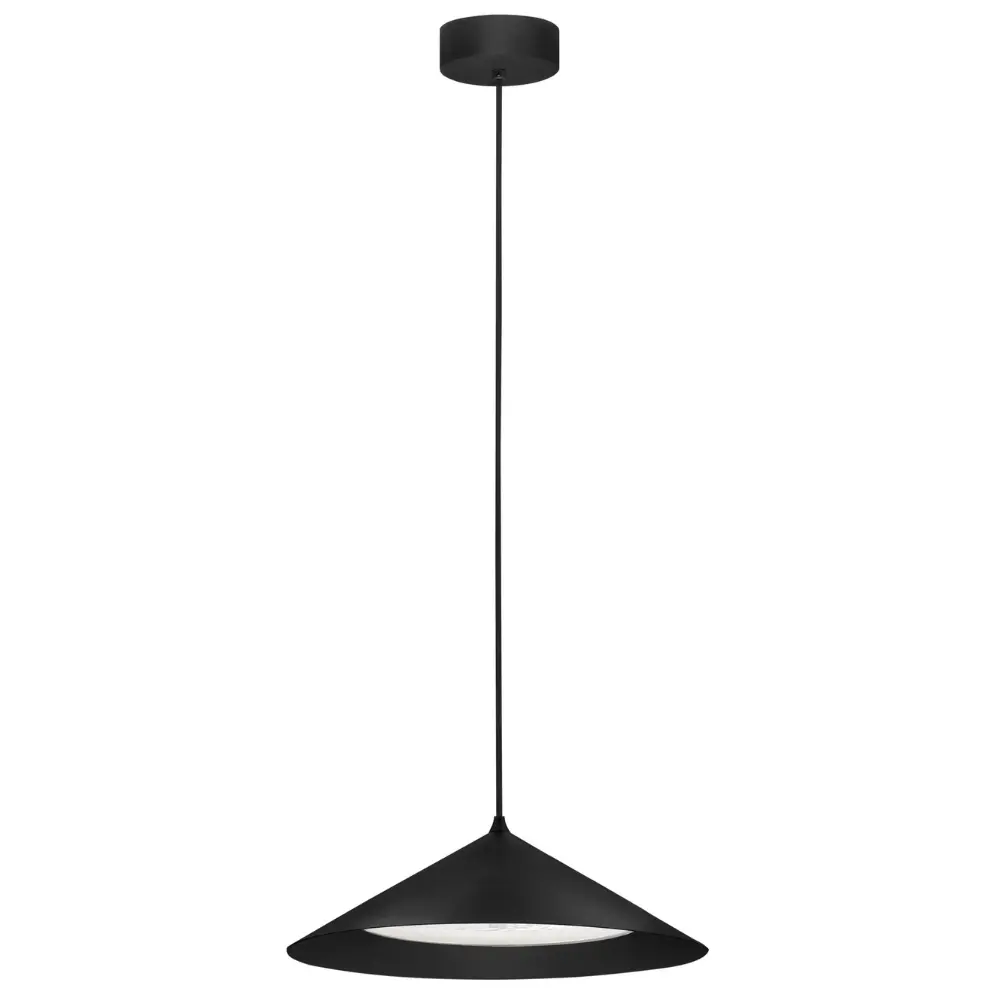 Nova Luce Černé kovové závěsné LED světlo Dario 40 cm
