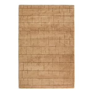 Kave Home Hnědý vlněný koberec Helun 160 x 230 cm