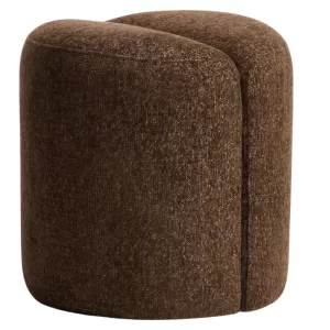 Kave Home Hnědý puf Nedilo Ø45 cm