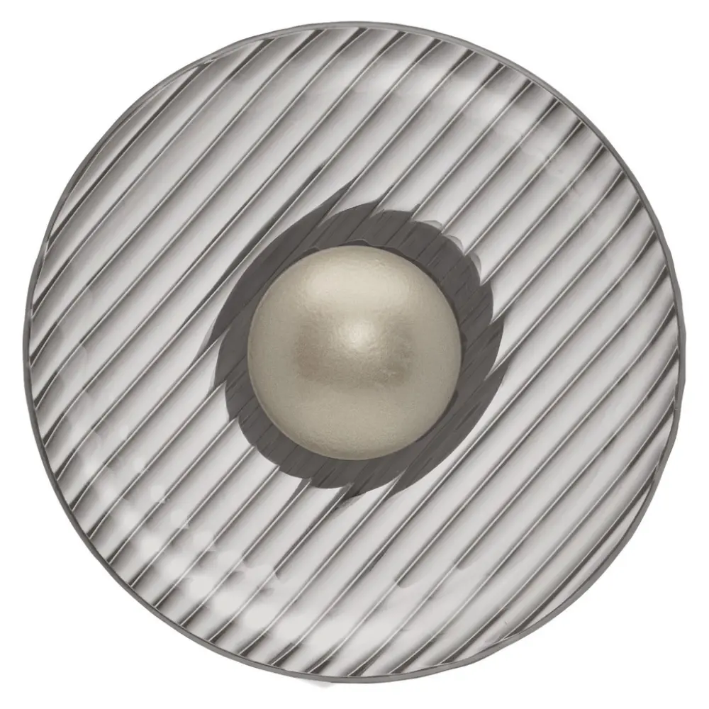 Nova Luce Kouřově šedé skleněné nástěnné LED světlo Lavina 25 cm