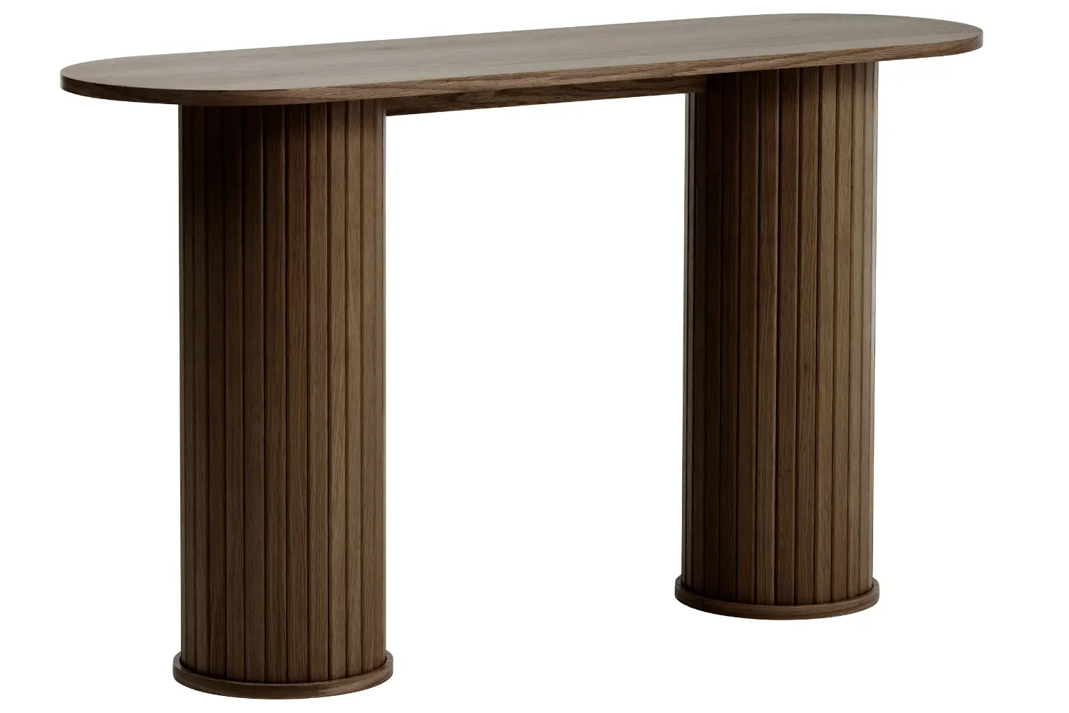 Unique Furniture Tmavý dubový toaletní stolek Nola 130 x 40 cm