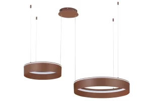 Nova Luce Hnědé kovové závěsné LED světlo Olivia 112 cm